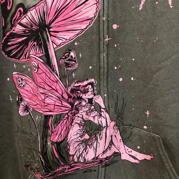 Melanie Martinez Portals Mushroom Fairy Hoodie Zip Up Size Large - Picture 4 of 4